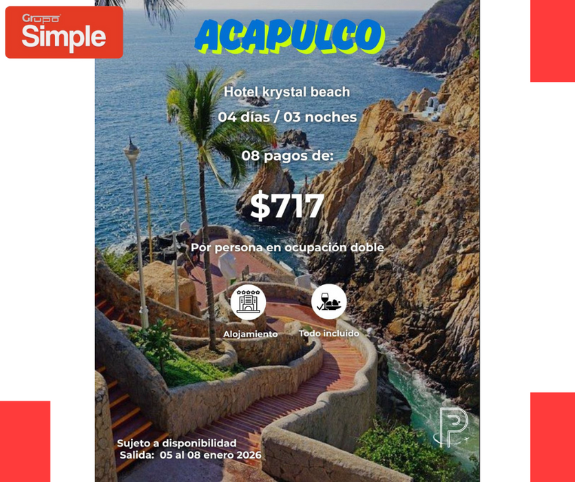 ¡Tus Vacaciones en Acapulco son así de Simple!